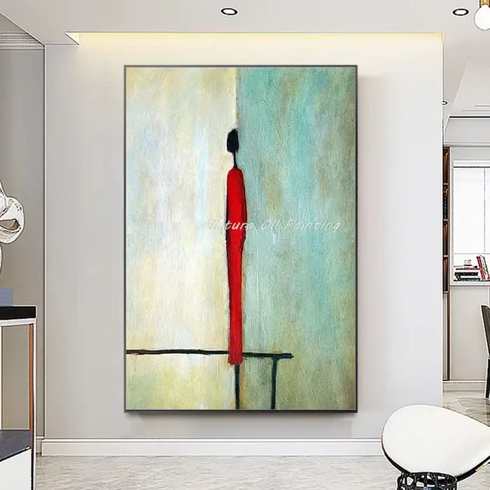 Mintura, peinture à l'huile sur toile de figures abstraites peintes à la main