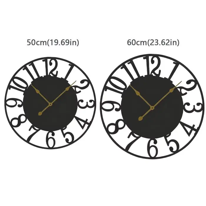 Horloge murale Vintage en métal 50/60cm