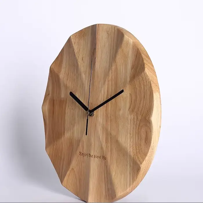 Horloges murales nordiques horloge murale en bois silencieuse