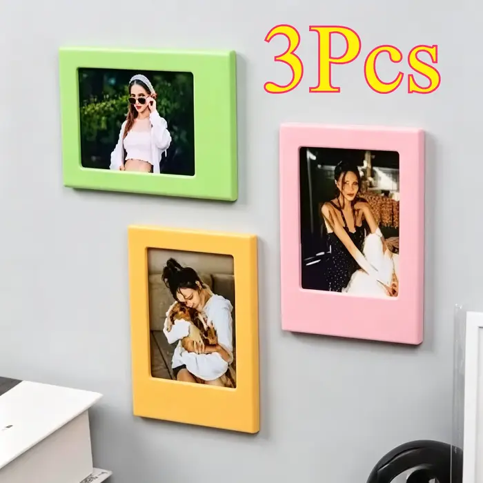 Cadre photo magnétique pour réfrigérateur, 3/5 pièces, mini support d'image magnétique pour mini pho