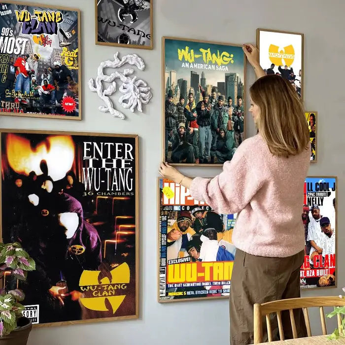 Affiches autocollantes de film Singer W-WU-T--TANG