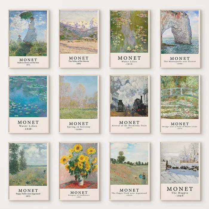 Affiche de l'artiste impressionniste Claude Monet