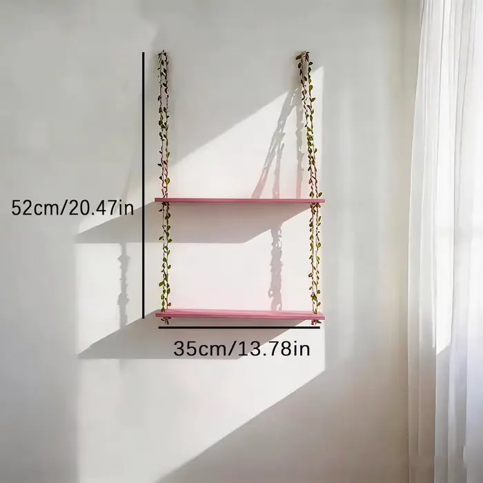 1 étagère murale rose bohème
