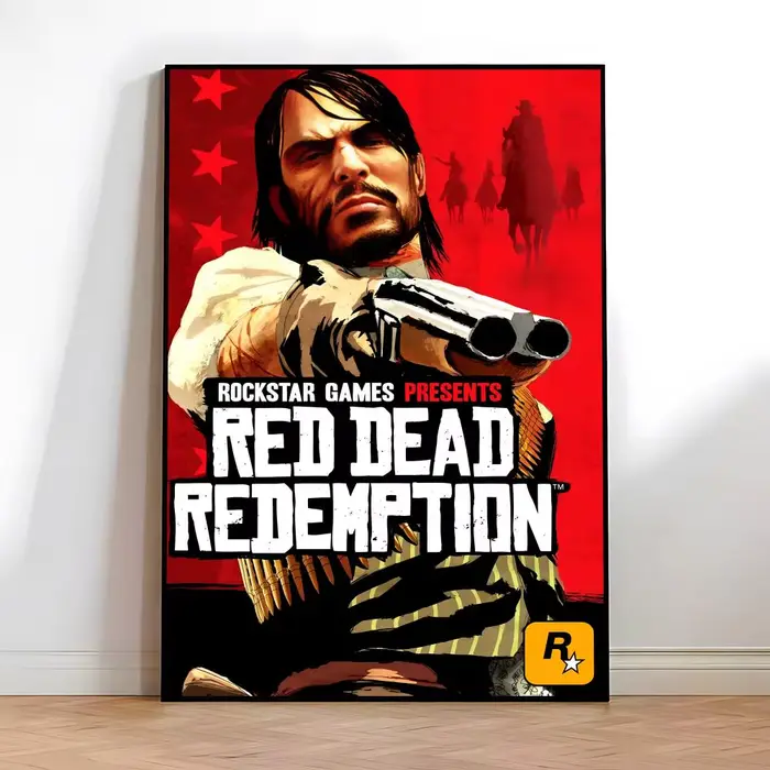 Tableau décoratif mural HD étanche pour la maison, le salon et le bar, thème jeu TV Red Dead Redempt