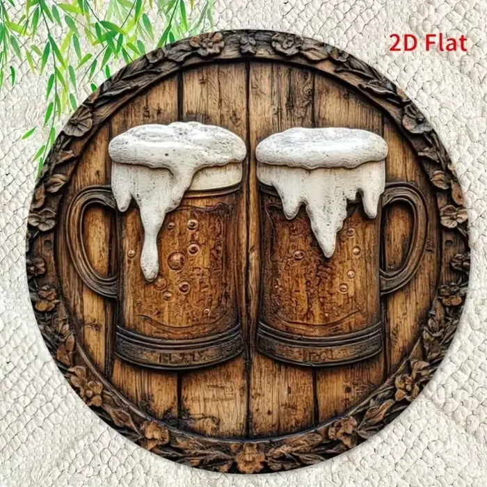 Affiche murale de bière en métal, panneau métallique décoratif Vintage pour la décoration de la mais