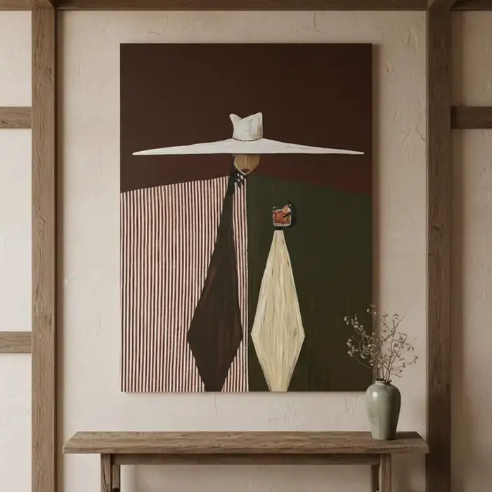 Impression d'art de portrait de femme moderniste