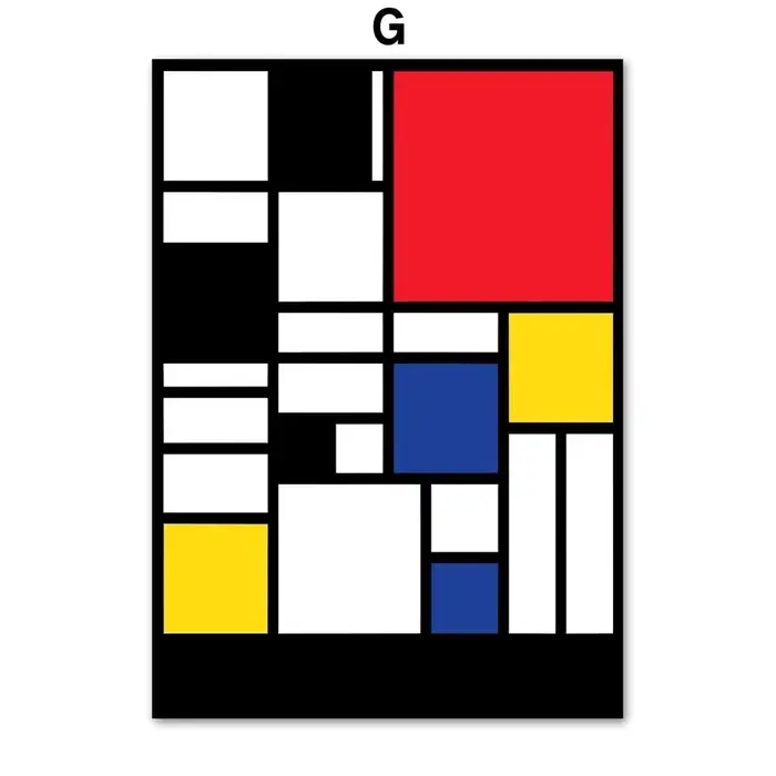 Art mural abstrait classique facilement, affiche d'impression sur toile HD, peinture de géométrie de