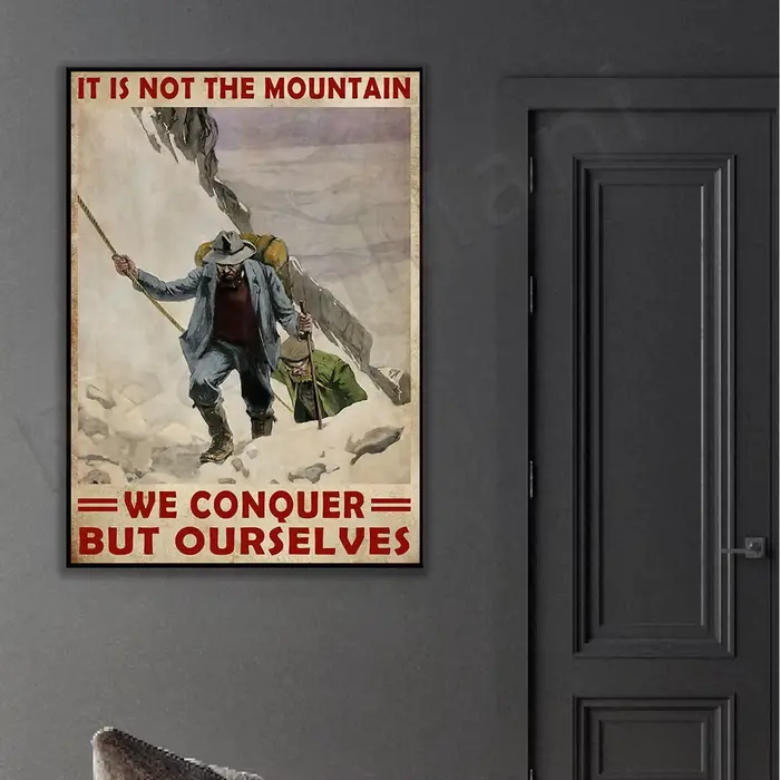 Affiche de camping d'alpinisme