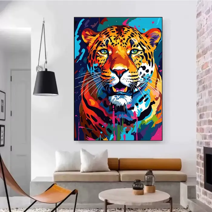 Abstrac Colorful Interface Animals Canvas Painting
