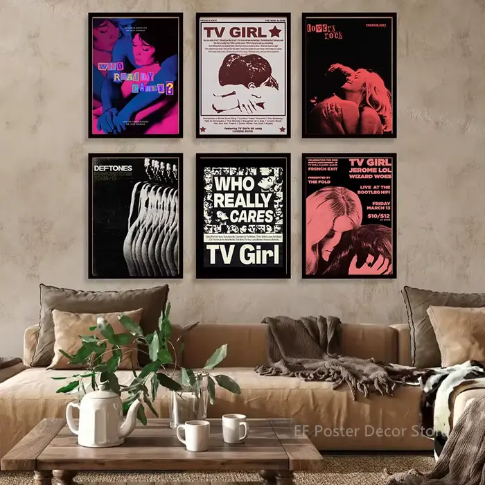 Affiche de fille TV, imprimés esthétiques