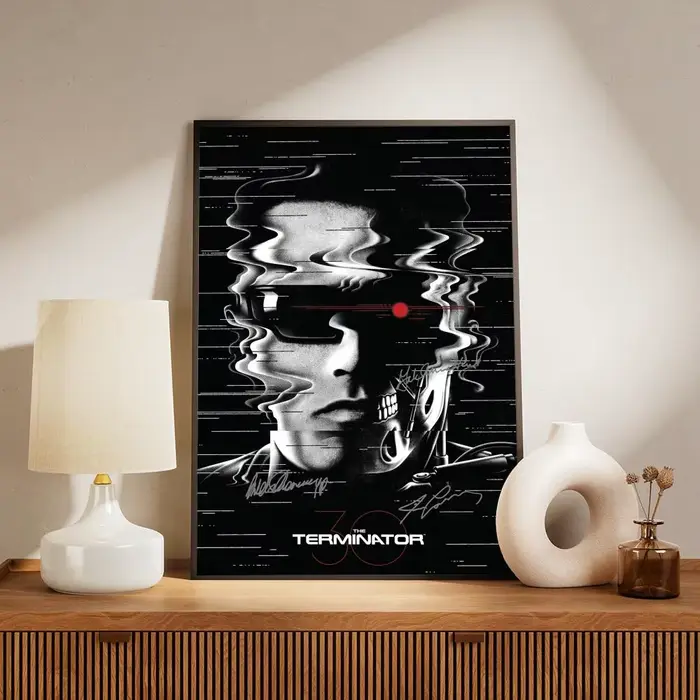 Affiche murale sur toile moderne avec calligraphie, motif film classique Le Terminator, décoration e