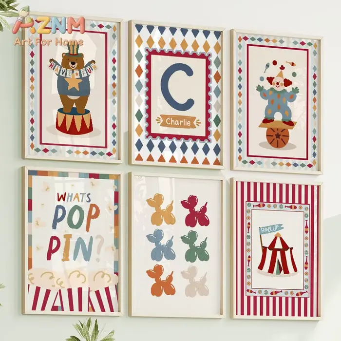 Tableau mural en toile avec citations de chiens magiciens du cirque