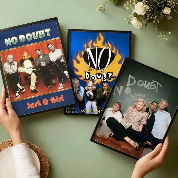 Affiche sur toile « No D-Doubt » avec peinture et calligraphie