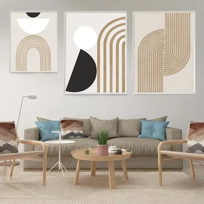 Affiches murales modernes et imprimés d'art mural de ligne abstraite minimaliste