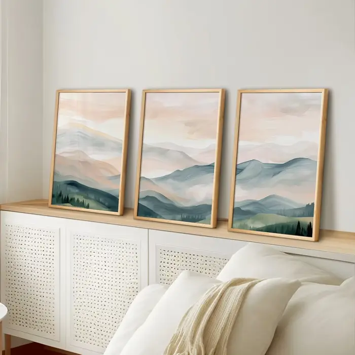 Lot de 3 affiches paysagères bohèmes