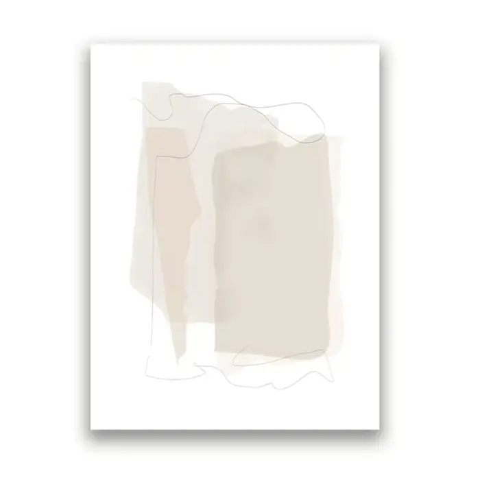 Affiche bohème neutre Beige gris aquarelle abstraite peinture murale rose peinture à l'huile nordiqu
