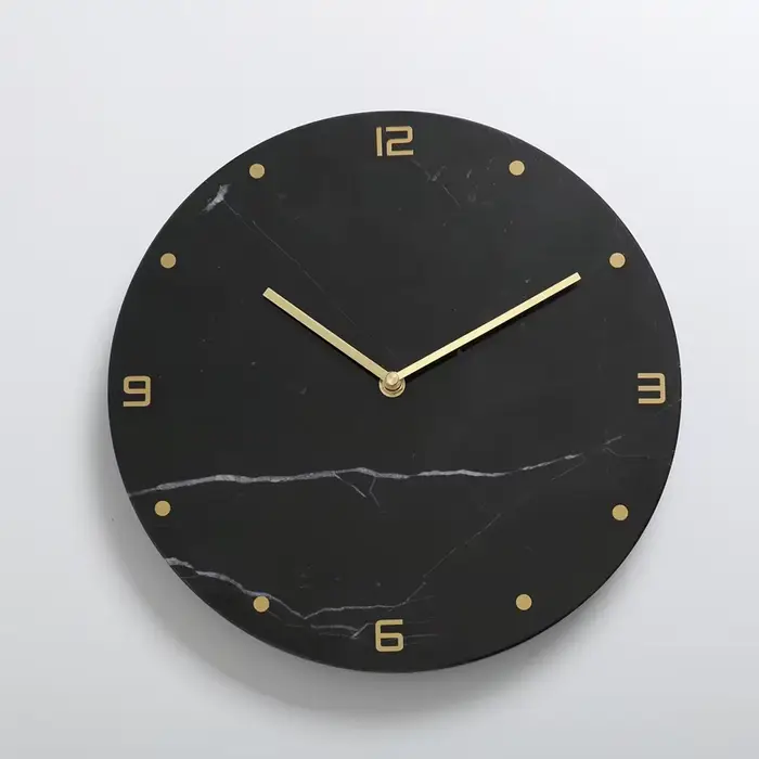 Grande horloge murale nordique en marbre naturel