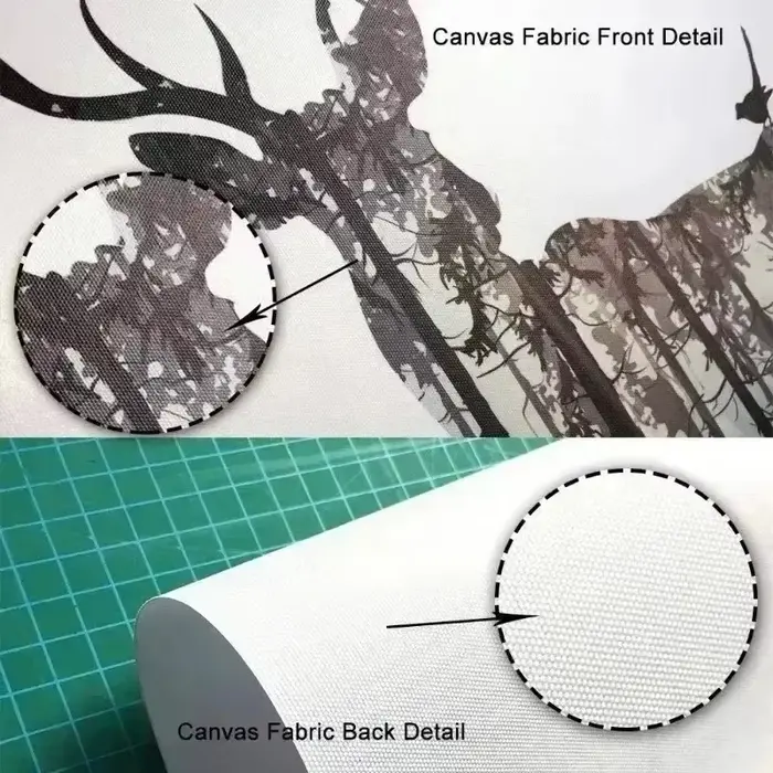 Affiche sur toile « Femme cachant son visage avec des feuilles »