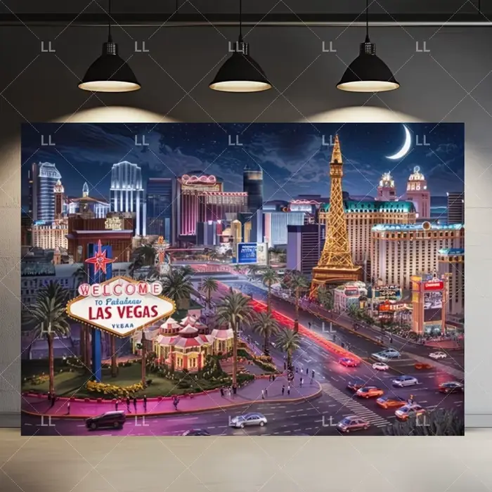Décoration de fond d'entrée de casino de Las Vegas
