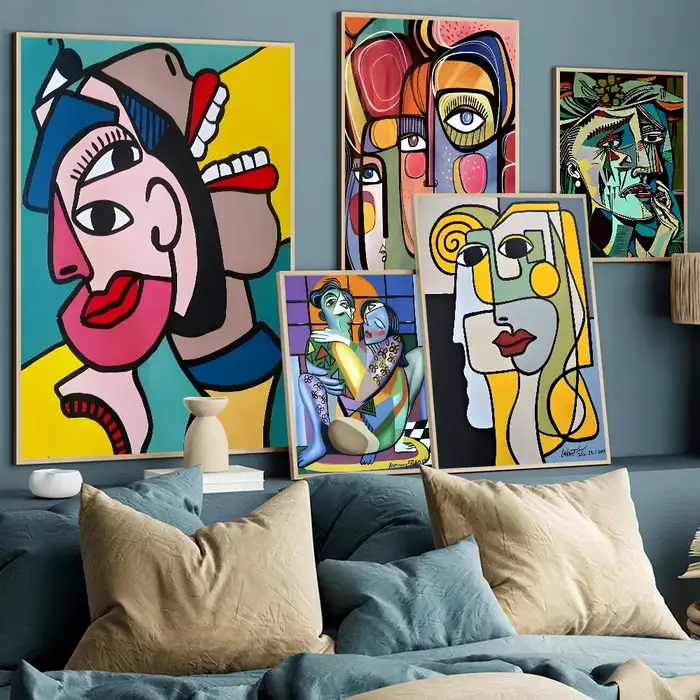 Dessin animé classique Picasso Vintage abstrait