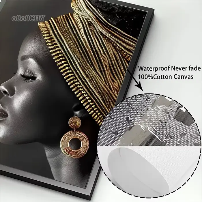Femme africaine fleur toile impression affiches HD mur Art