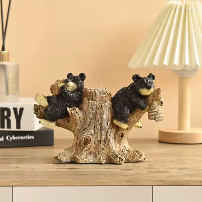 Présentoir ours noir, décoration de maison