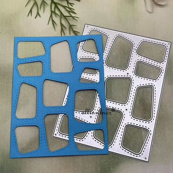 Matrice de découpe métallique DIY pour cadre d'affichage rectangulaire, pochoir de découpe pour scrapbooking, cartes en papier gaufré, albums et modèles de loisirs créatifs
