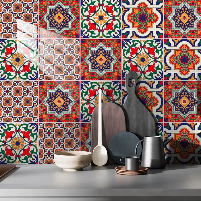 Papier peint mosaïque auto-adhésif pour mur