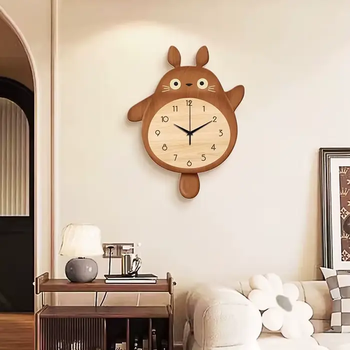 Horloge murale en acrylique avec joli chat
