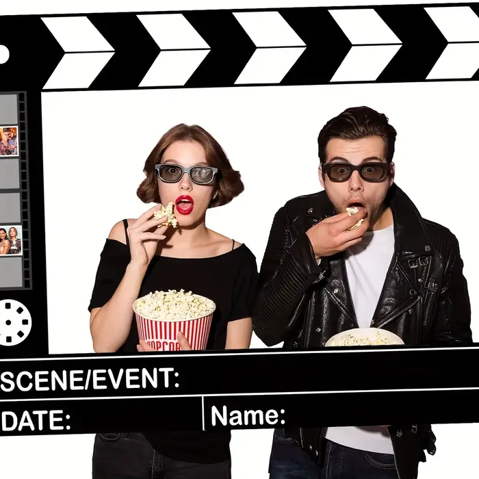 Cadre de photomaton en forme de claquette de cinéma