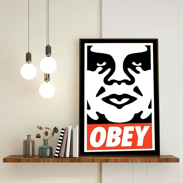 Affiches de dessin animé O-Obey avec LOGO de rue populaire