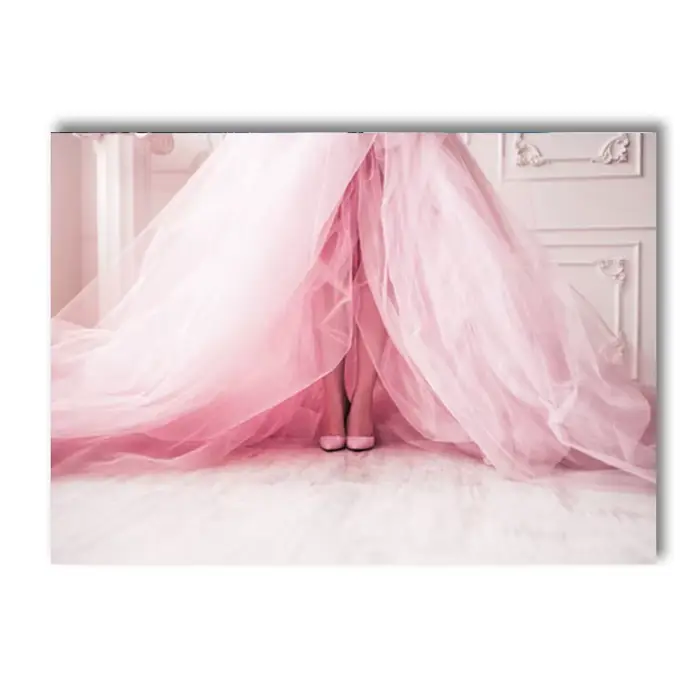 Peinture sur toile de fleur rose pour la décoration intérieure, art mural, affiche nordique, photo, 