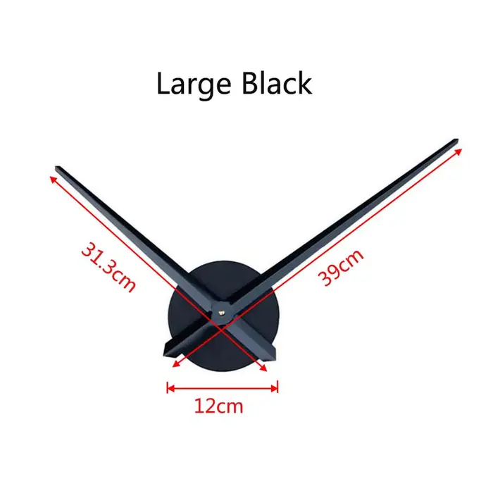 Grand mécanisme de mouvement d'horloge murale, ensemble d'aiguilles pour miroir 3D, accessoires de r