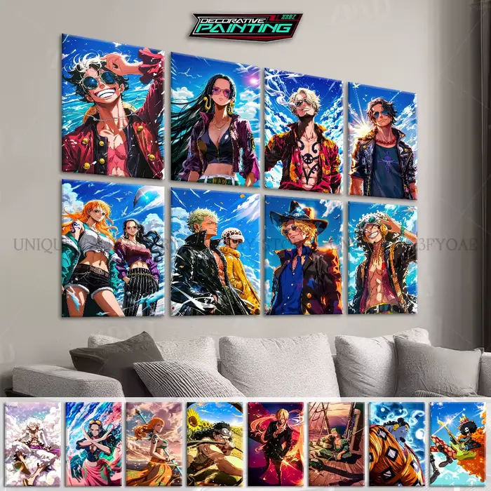 Toile de personnages de dessin animé Roronoa Zoro, une pièce, peintures murales sans cadre, affiche d'images imprimées, décoration de maison pour salon