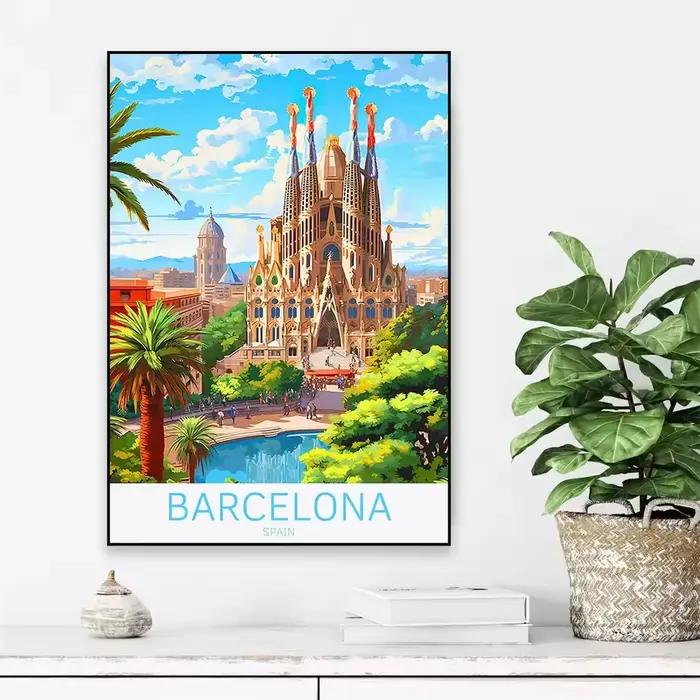 Espagne voyage Paris Gran Canaria Barcelone Madrid Granada affiche toile peinture mur Art photo pour salon décor à la maison