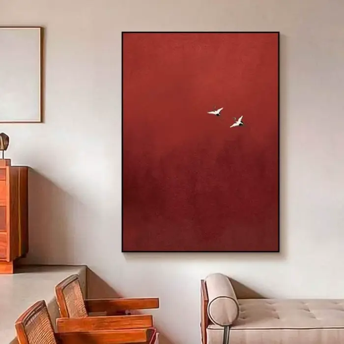 Peinture surréaliste de ciel cramoisi