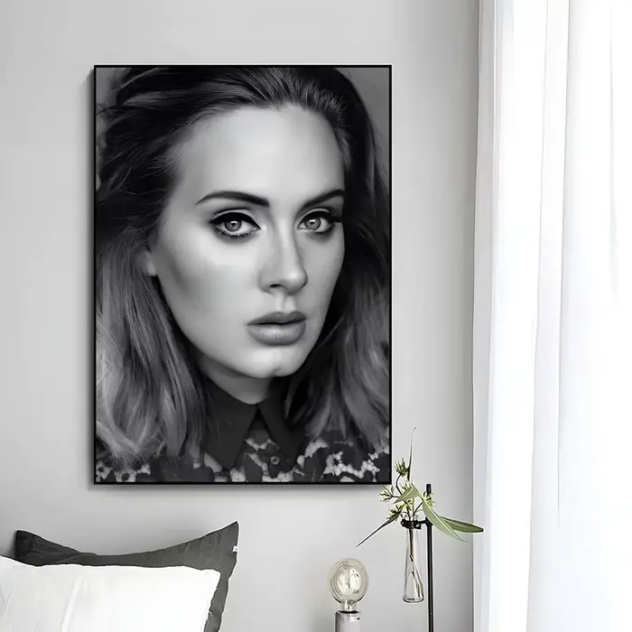 Affiche murale décorative du chanteur puissant Adele, impression artistique, décoration murale, déco