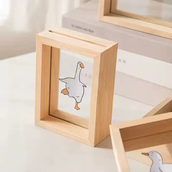 Cadre en verre transparent double face pour l'affichage de photos