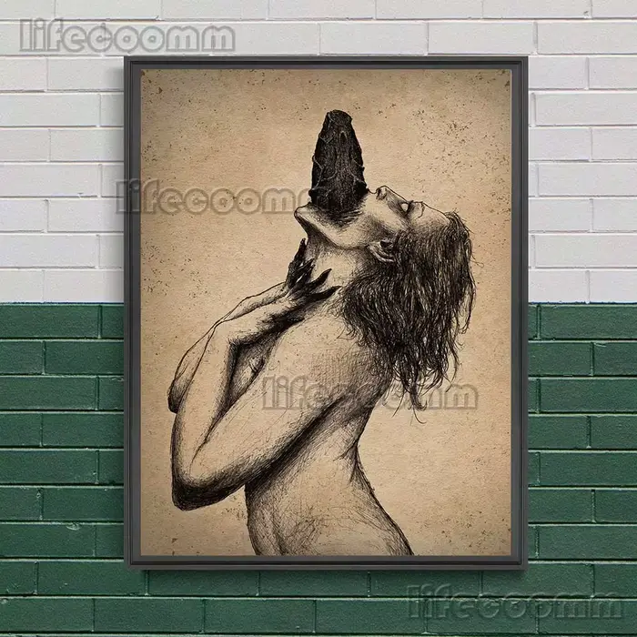 Affiche d'art du mauvais esprit et du diable Terrible