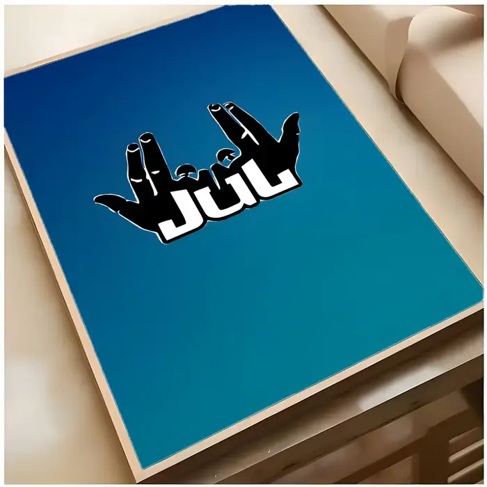 Affiche J-Jul de rap français, art décoratif supérieur pour la maison, le pub et l'intérieur, décoration intérieure