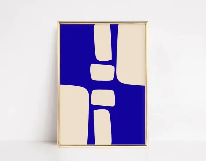 Affiche abstraite minimaliste colorée 1 pièce