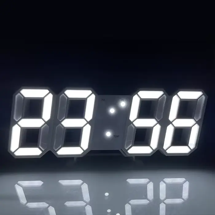 Horloge murale numérique 3D LED, mode Shoous, multifonctionnelle, créative, prise USB, électronique,