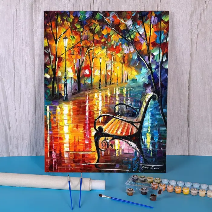 Peinture abstraite colorée par numéros, kit d'invitation, peintures à l'huile GT 50x70, toile acryli