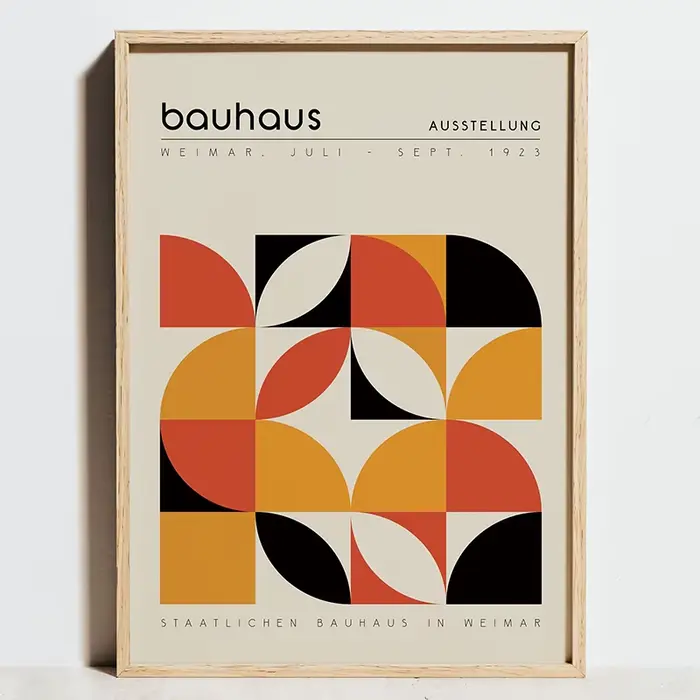 Affiches d'exposition géométriques Bauhaus, impression de mouvement Bauhaus, peinture sur toile d'ar