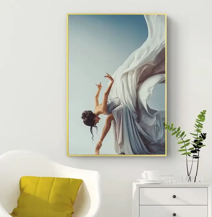 Affiche de peinture sur toile de phtalGirl de ballet moderne