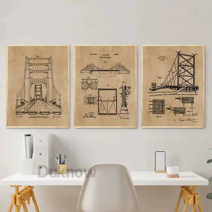 Affiches de brevet de pont
