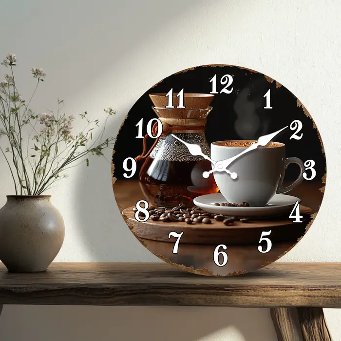 Horloge murale pour les amateurs de café