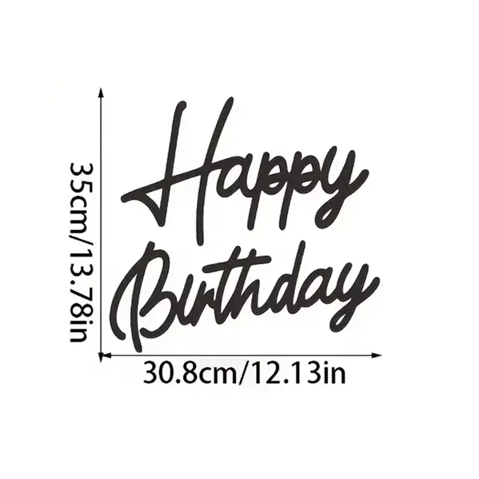 Autocollant Mural Miroir Acrylique Joyeux Anniversaire pour Décoration de Chambre
