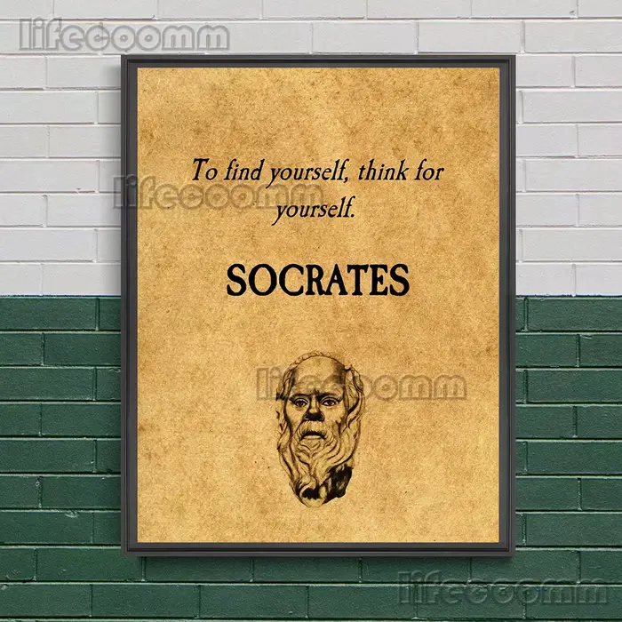 Affiche d'art mural vintage sur toile de Pythagore