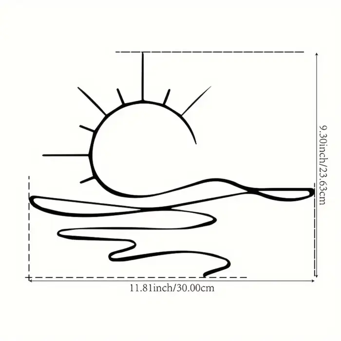 Décoration murale minimaliste en fer - Art métallique élégant pour la maison, cadeau de mariage, des